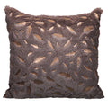Housse de Coussin Effet Plumes Dorées