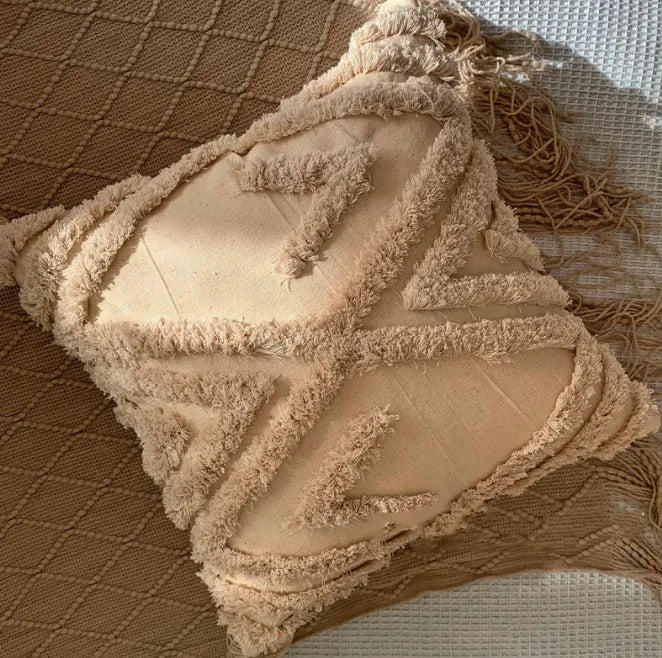 Housse d’Oreiller Luxe à Motif Tufté