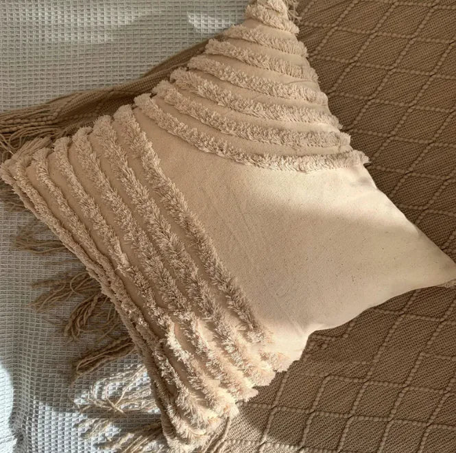 Housse d’Oreiller Luxe à Motif Tufté